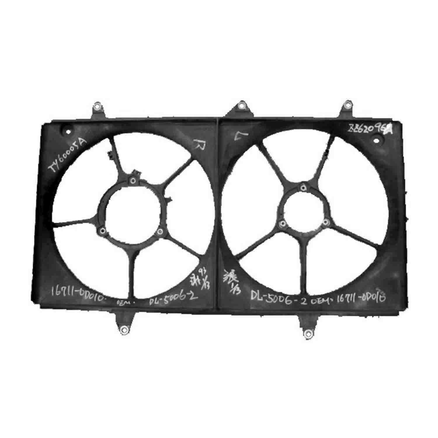 Radiator fan shroud 1998 - 2002 TOYOTA COROLLA  TO3110106 167110D010