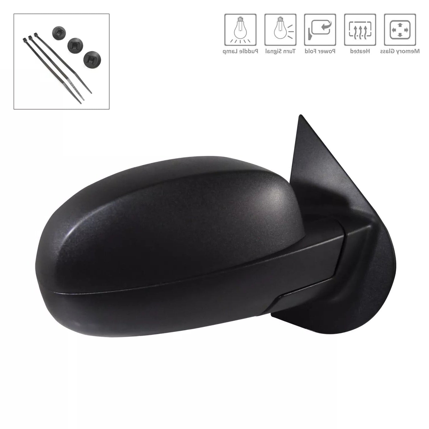 Left Side Power Mirror Heated, Textured 2007 - 2014 CHEVROLET SUBURBAN 1500 GM1320324 25831194